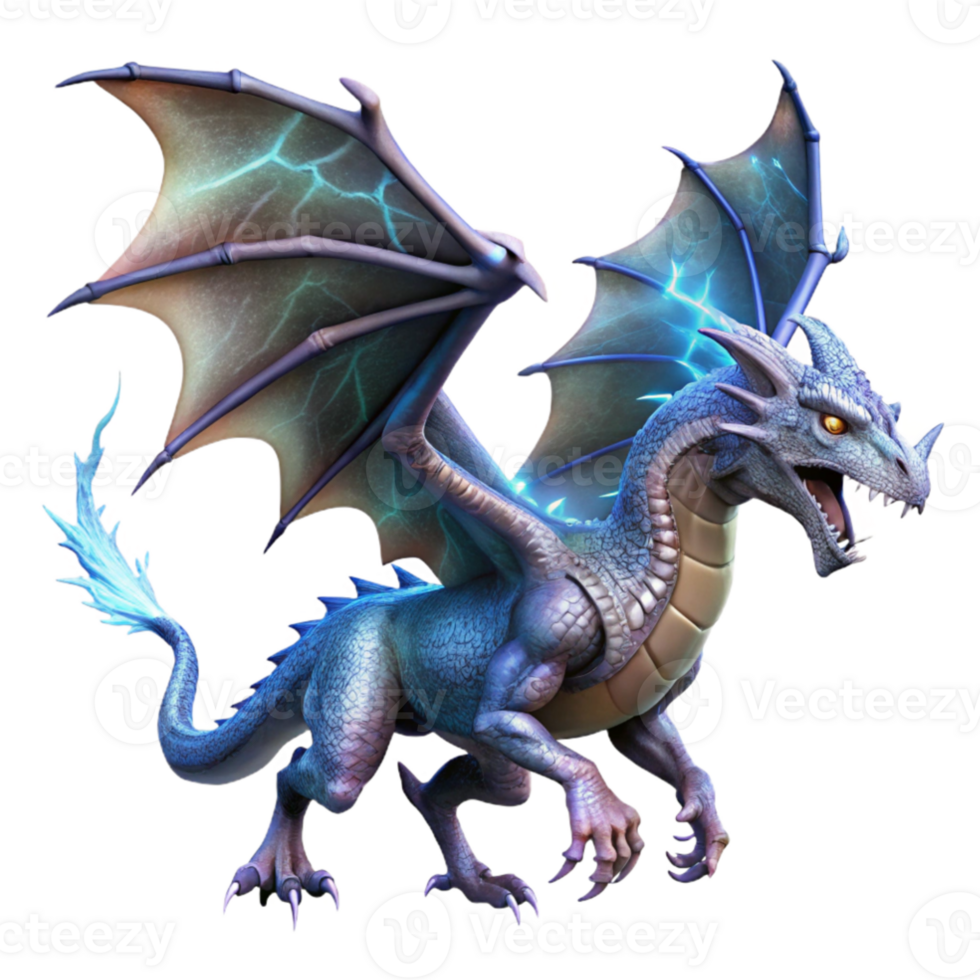 beautiful vintage magnificent classic A fearsome dragon with iridescent scales soaring through a stormy sky, illuminated by flashes of lightning, hyperrealistic style genuine authentic png