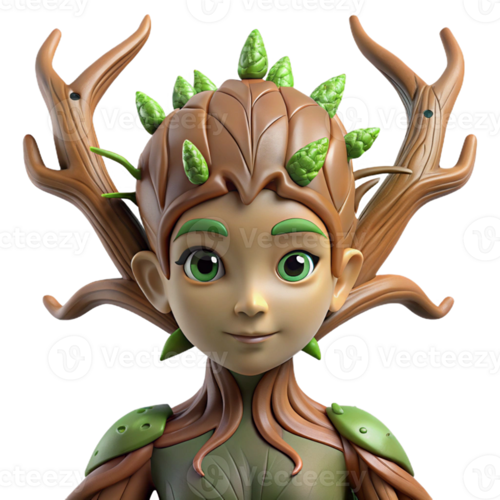 stunning abstract beautiful traditional A dryad merging with a tree, bark and skin blending seamlessly, surrealism style, soft lighting professional high resolution png