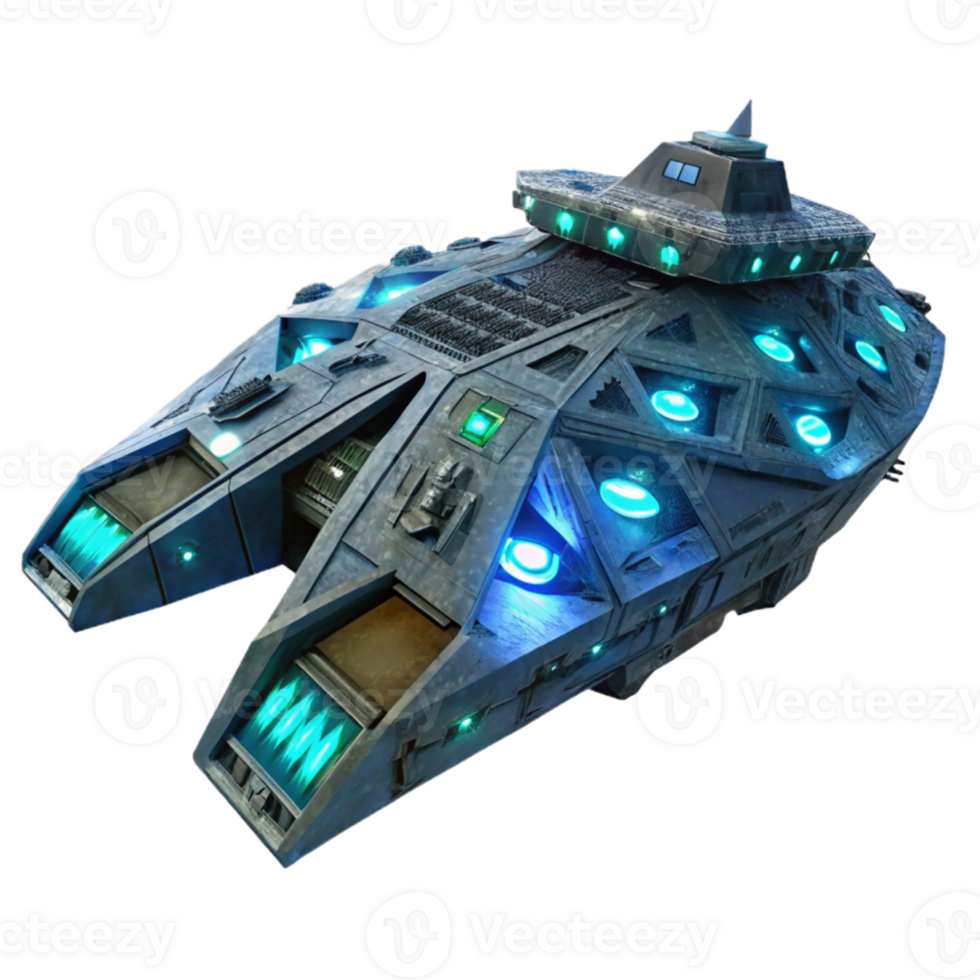 beautiful traditional dramatic minimalist A colossal spaceship, intricate bioluminescent panels pulsating across its hull, drifting in the inky blackness of space, cosmic horror style 4K premium png