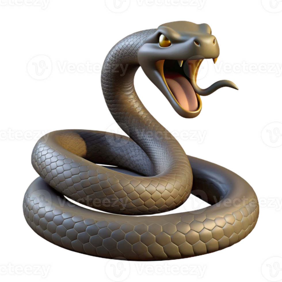 wonderful creative impressive artistic A coiled rattlesnake ready to strike, tense and dramatic, stark lighting, photorealistic render detailed original png