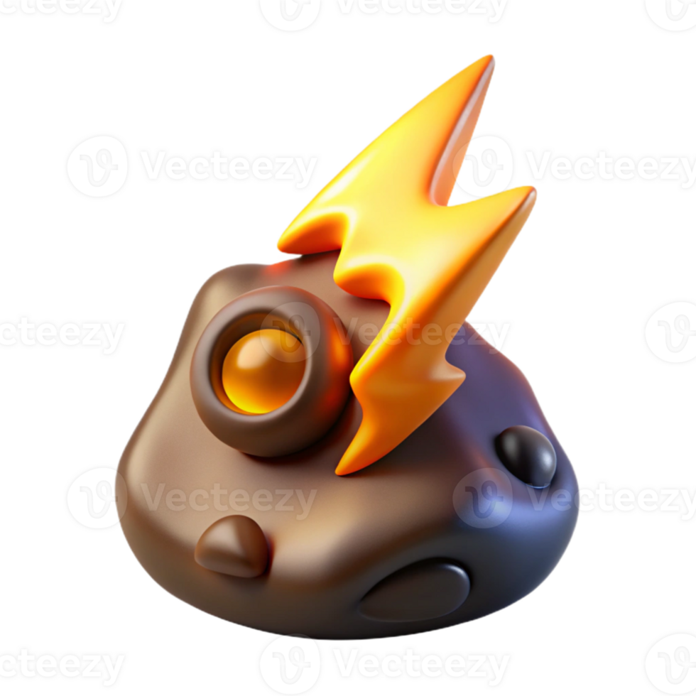serene classic stunning abstract A cyclops forging a lightning bolt, Greek mythology, fiery orange lighting, rugged, realistic style exclusive professional png