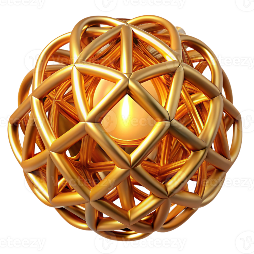 magnificent contemporary serene traditional An intricate latticework of interwoven golden threads, forming complex geometric patterns, illuminated by a warm, candlelit glow detailed high resolution png