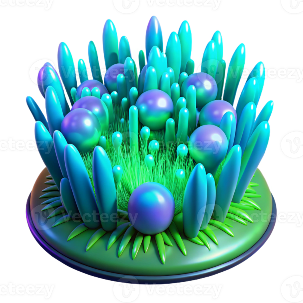 elegant artistic vibrant traditional A field of pulsating, bioluminescent algae, in shades of electric green and neon blue, with a vibrant, psychedelic style authentic original png