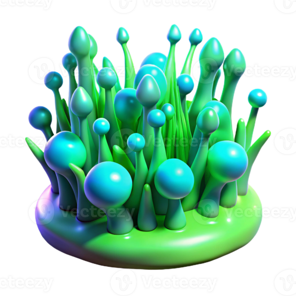 vibrant vintage extraordinary minimalist A field of pulsating, bioluminescent algae, in shades of electric green and neon blue, with a vibrant, psychedelic style exclusive genuine png