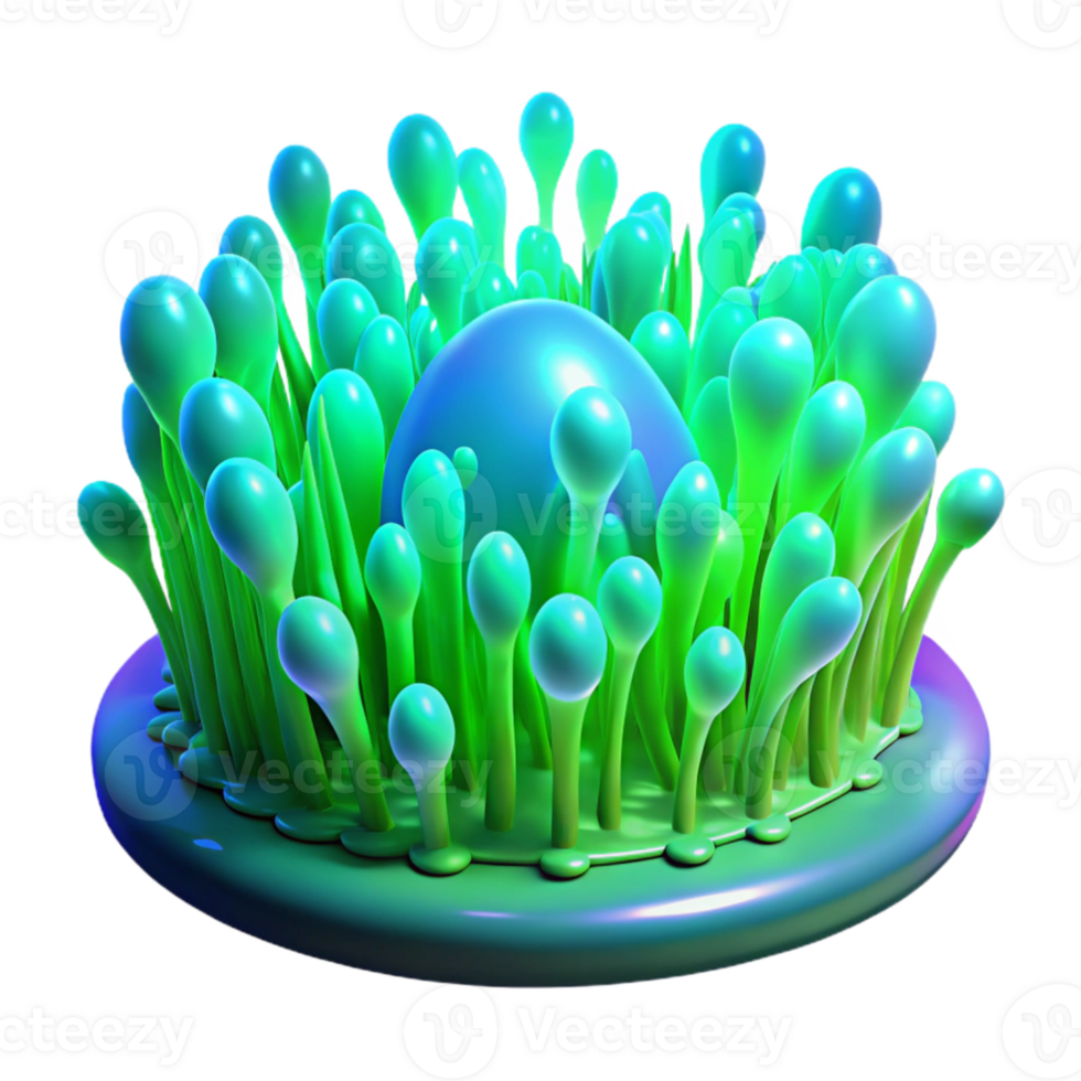 extraordinary rustic dramatic contemporary A field of pulsating, bioluminescent algae, in shades of electric green and neon blue, with a vibrant, psychedelic style high quality professional png