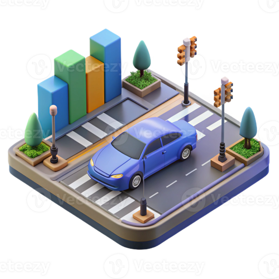 elegant vintage wonderful vintage A self-driving car navigating a complex intersection, light trails, motion blur, futuristic cityscape, cyberpunk style high quality high resolution png