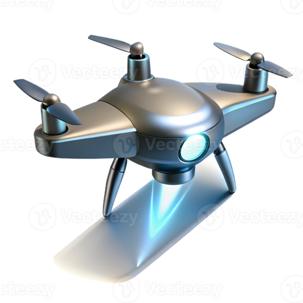 beautiful modern serene classic A solitary drone hovering in the air, spotlight shining on its metallic body, futuristic design, minimalist style detailed high resolution png
