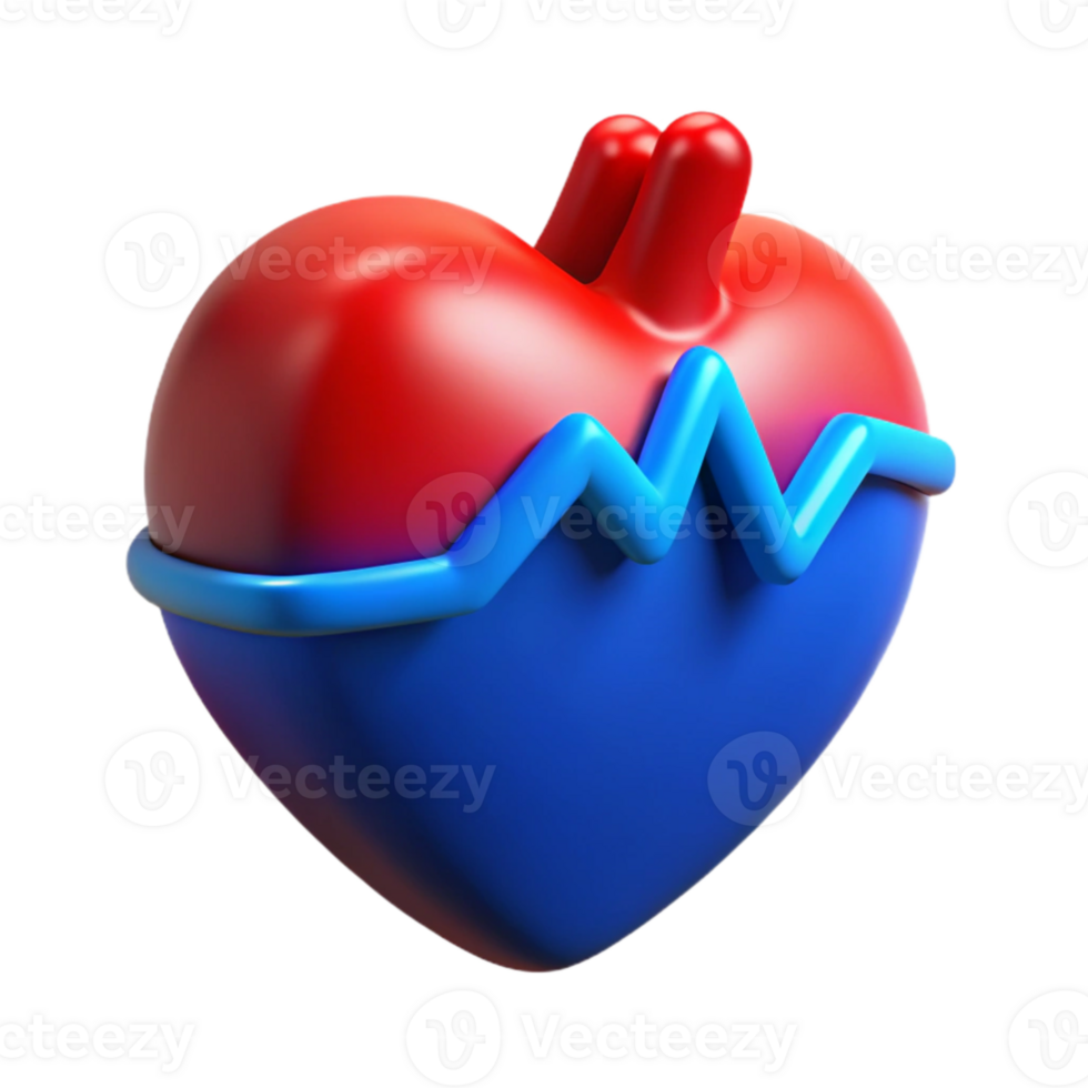 impressive creative wonderful creative A digital representation of a human heart beating, glowing red and blue, medical illustration style, dark background lighting genuine detailed png