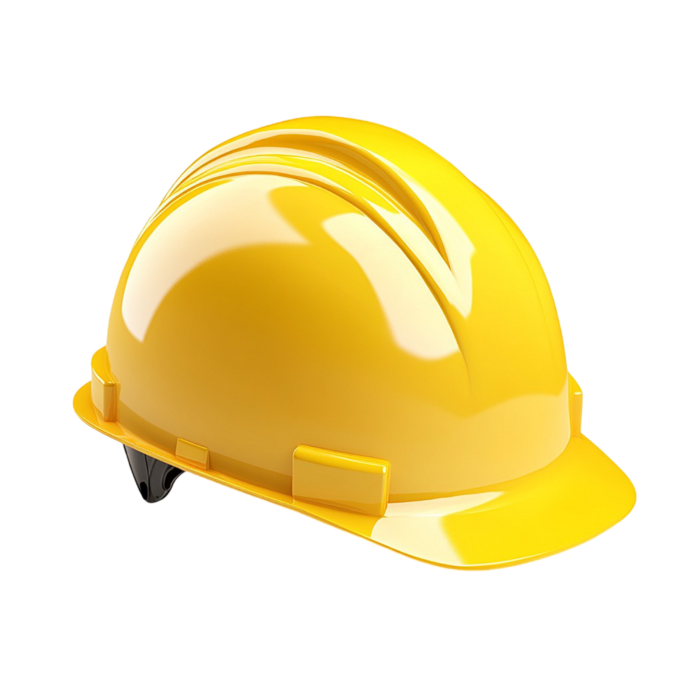yellow construction helmet for safety and protection at work png