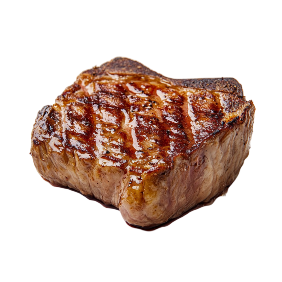 Juicy grilled steak with perfectly seared grill marks png