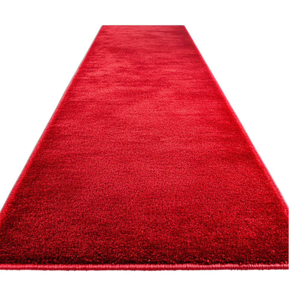 Luxurious red carpet runner with a plush texture png