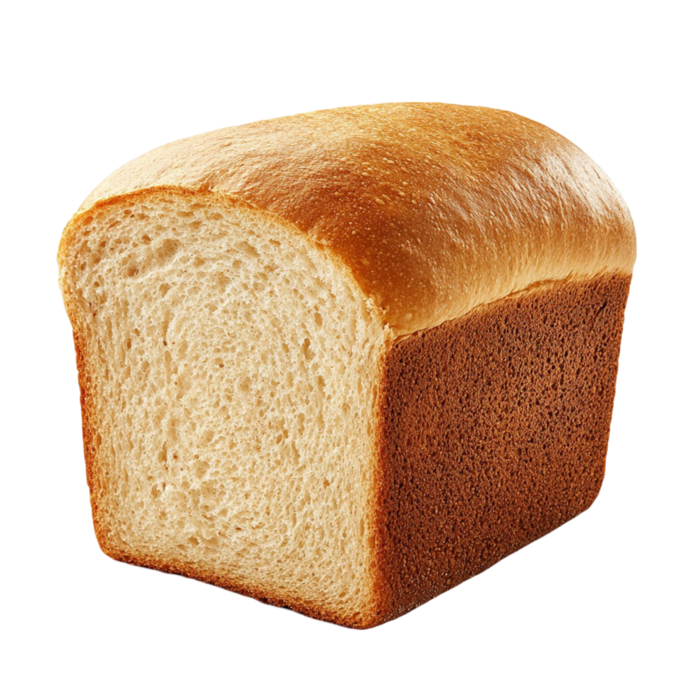 and fluffy loaf of ly baked white bread png