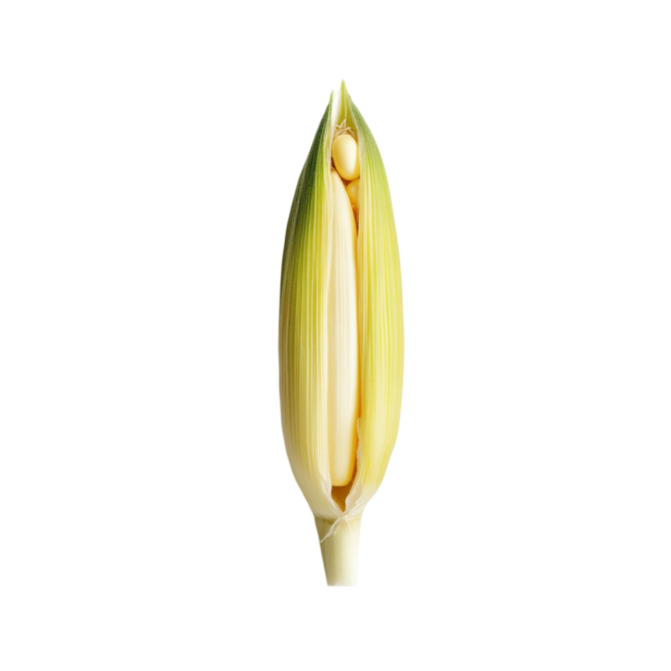 corn cob with green husk partially peeled back png