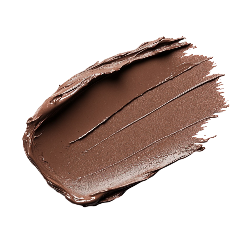 chocolate spread in a thick smear on a white png
