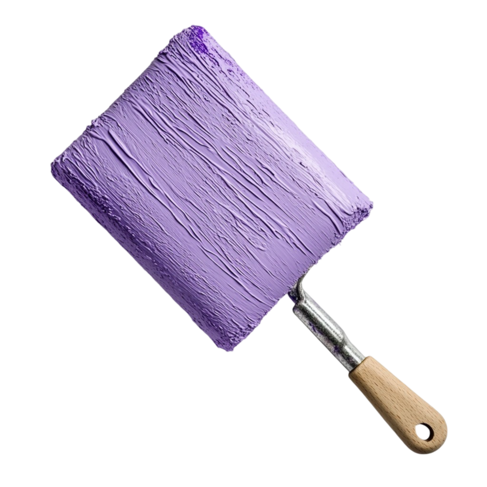 Purple roller covered in thick textured with a wooden handle png