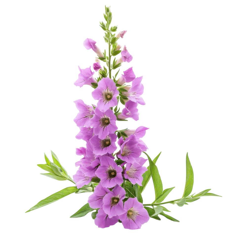 Angelonia Summer Snapdragon on transparent background. png
