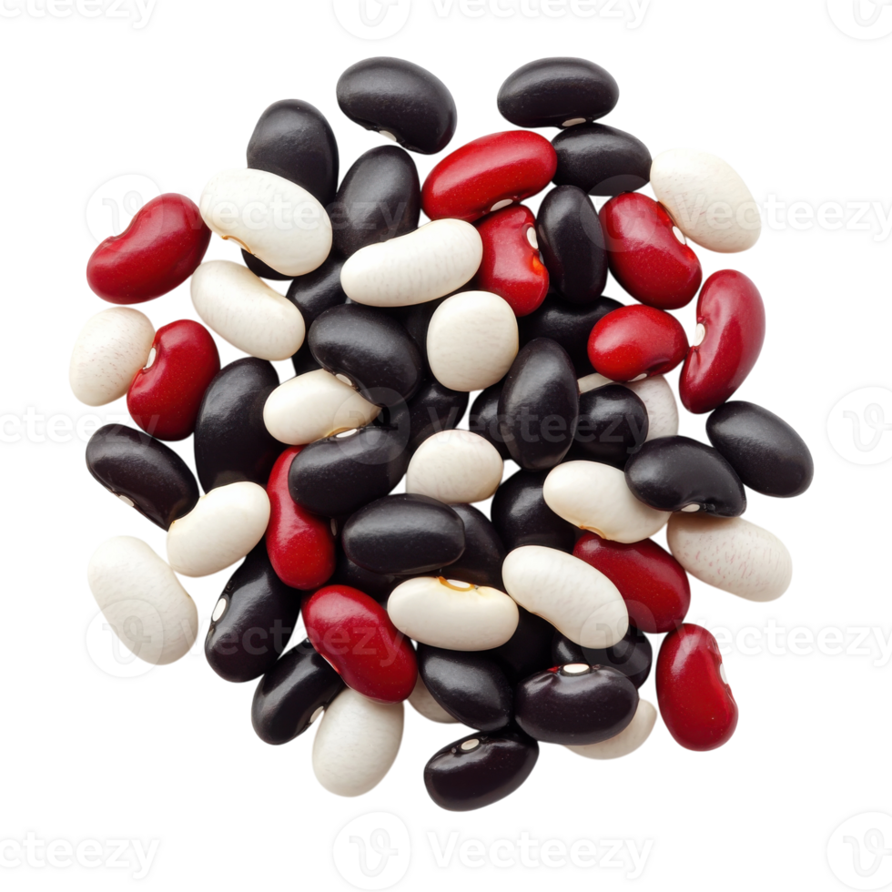 Culinary Dry Beans White Background on transparent background. png
