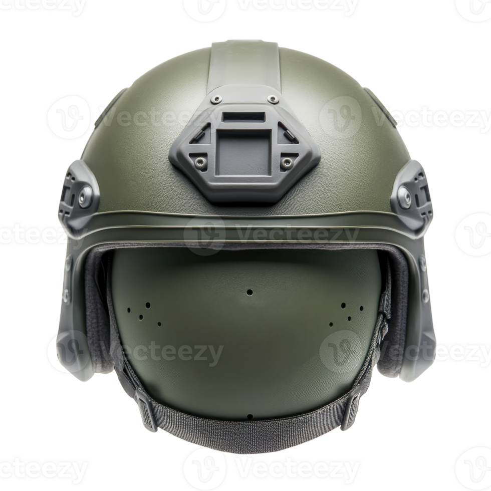 Protective Military Helmet on transparent background. png