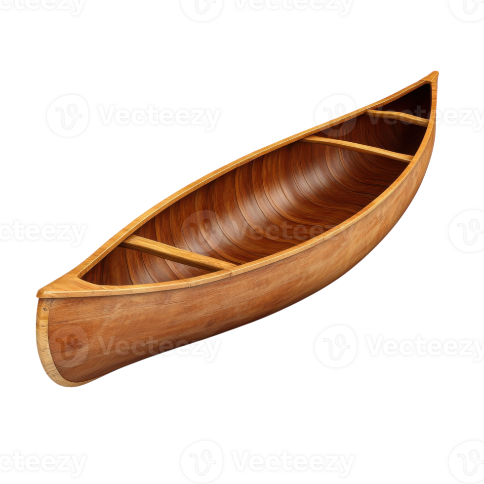 Canoe on White Background on transparent background. png