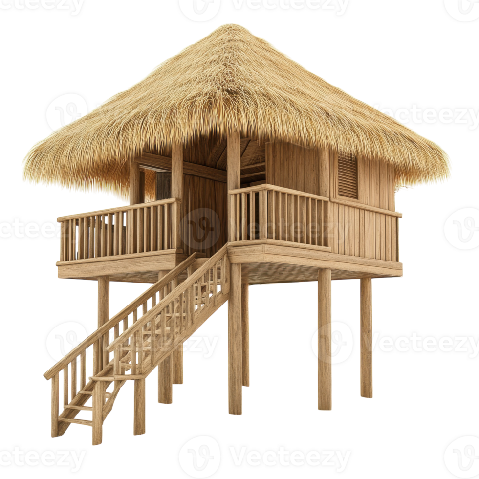 Beach Hut Summer Vacation on transparent background. png