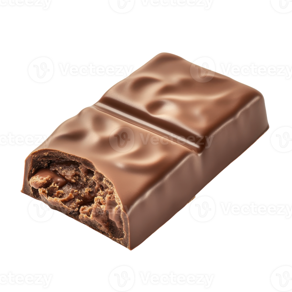 Delicious Chocolate Bar Bite on transparent background. png