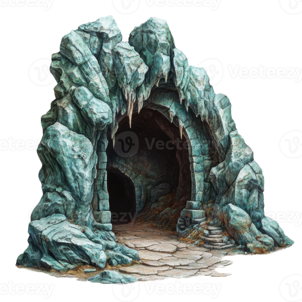Stunning Isolated Cavern Image on transparent background. png