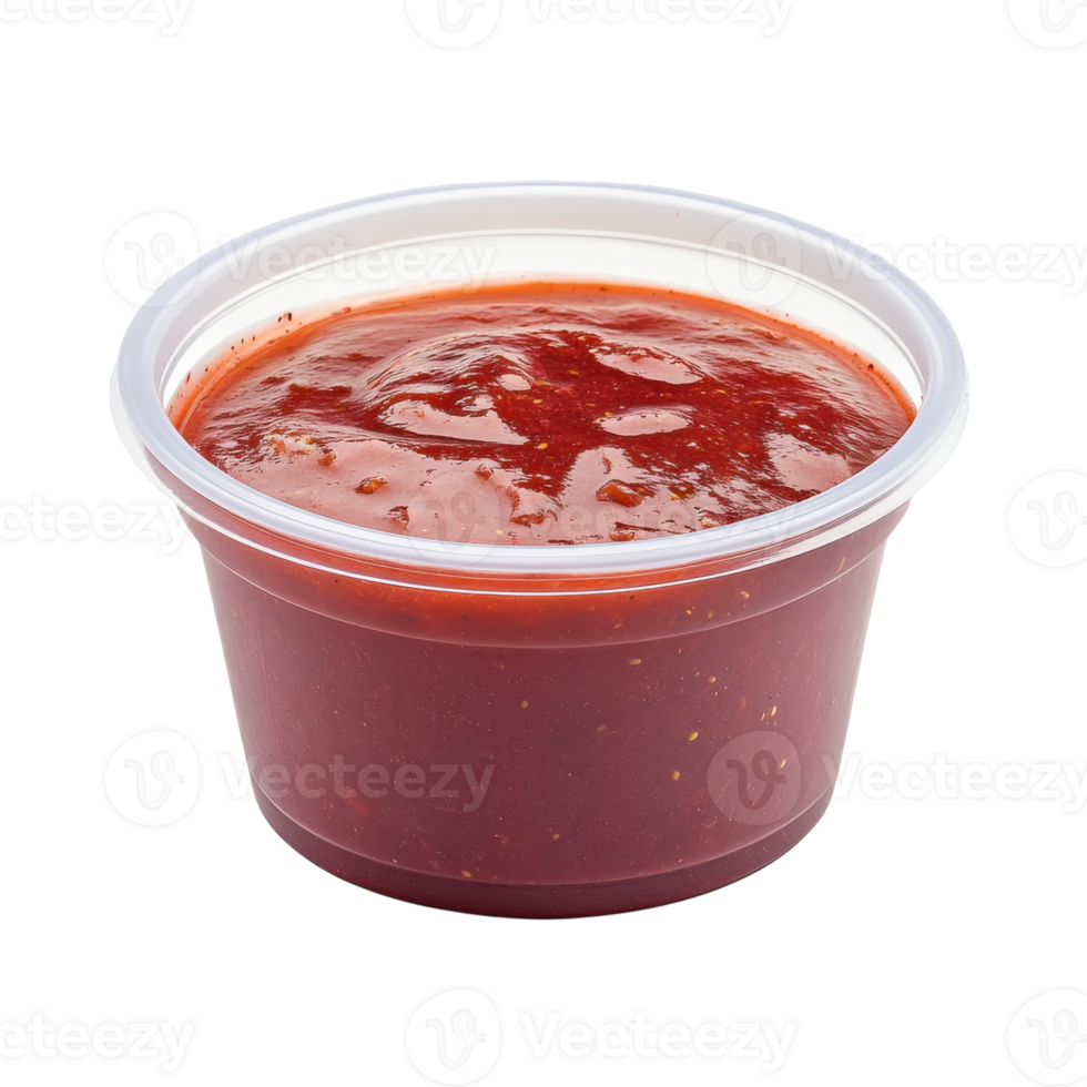 Strawberry Dip in Clear Cup on transparent background. png