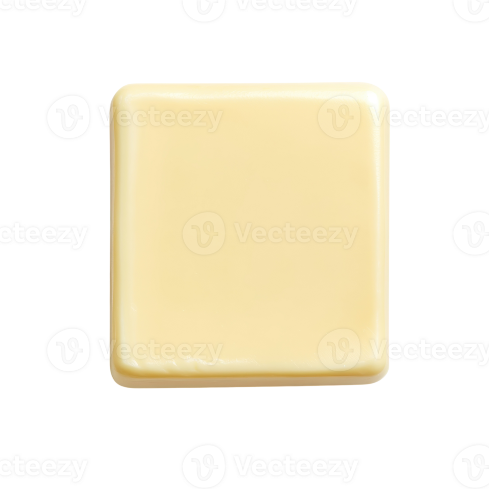 Culinary Butter Block Concept on transparent background. png