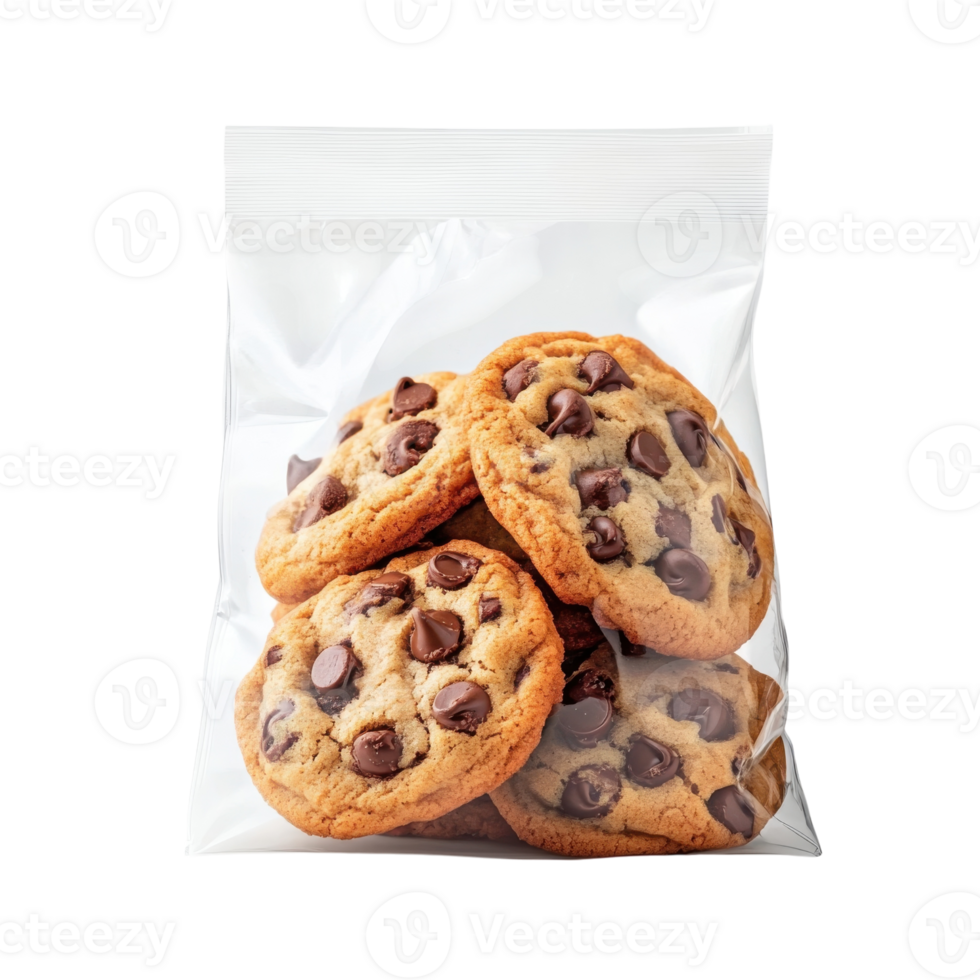 Chocolate Chip Cookies on transparent background. png