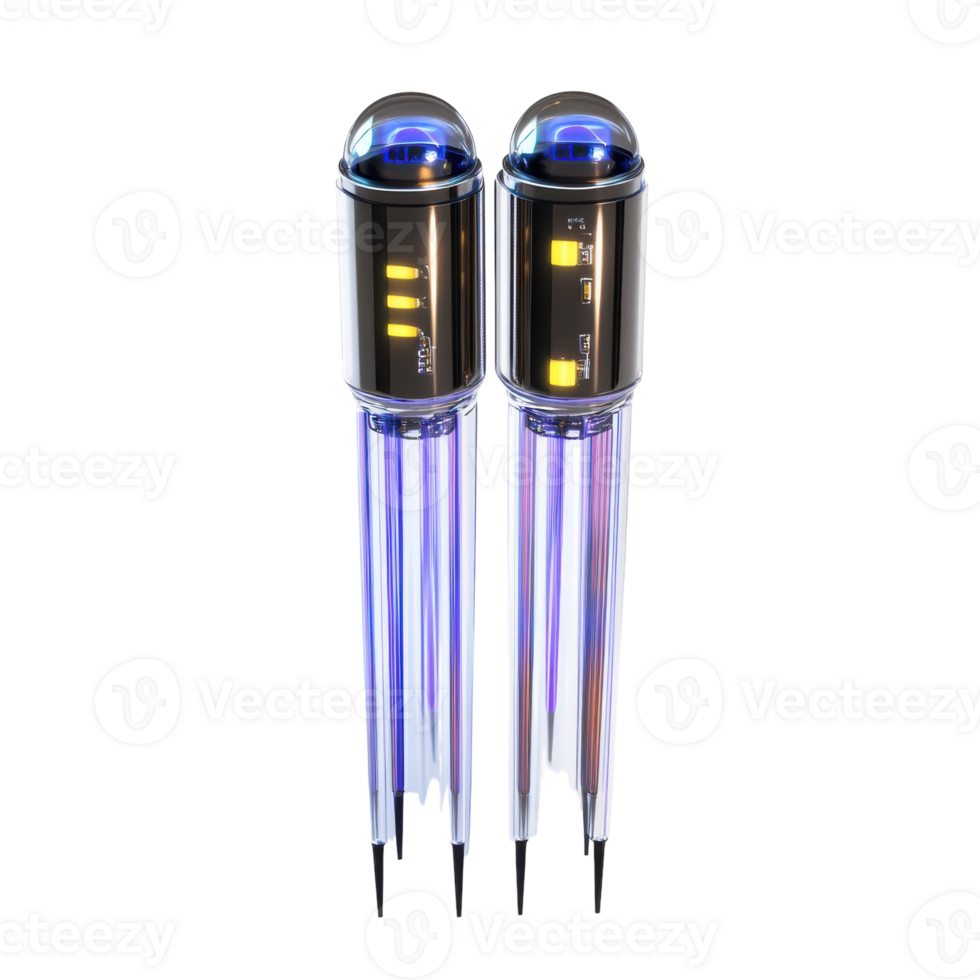 Electronic Diode Detail Shot on transparent background. png