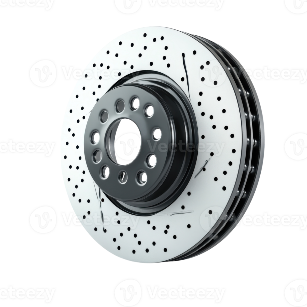 3D Disc Brake Model White Background on transparent background. png