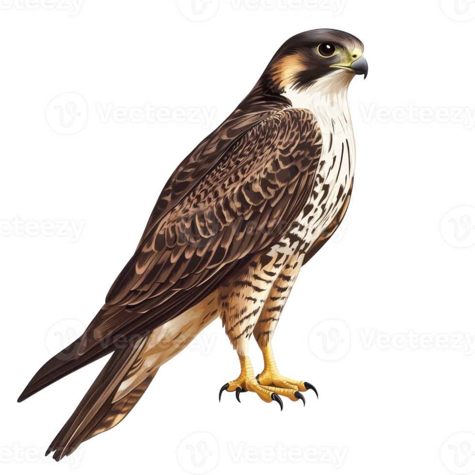Majestic Falcon 3D Render on transparent background. png