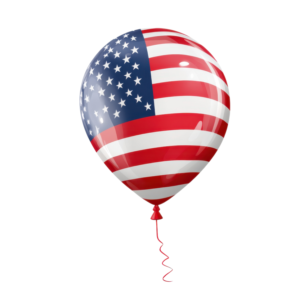 Patriotic Balloons Festive Fourth on transparent background. png