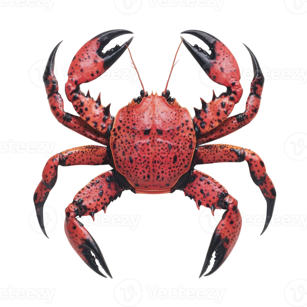 Red Crab White Background Stock Photo on transparent background. png