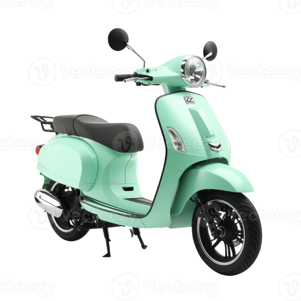 Retro Scooter White Background on transparent background. png
