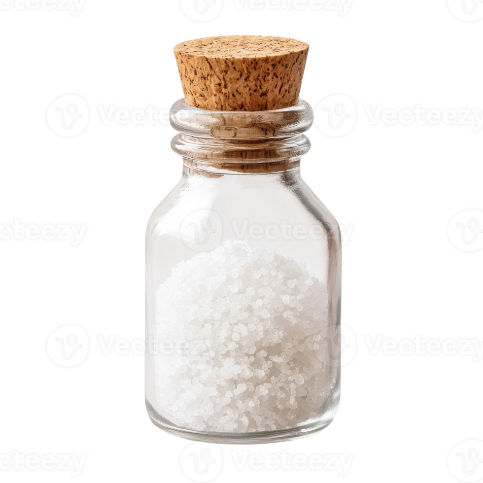 White Background Salt Bottle on transparent background. png