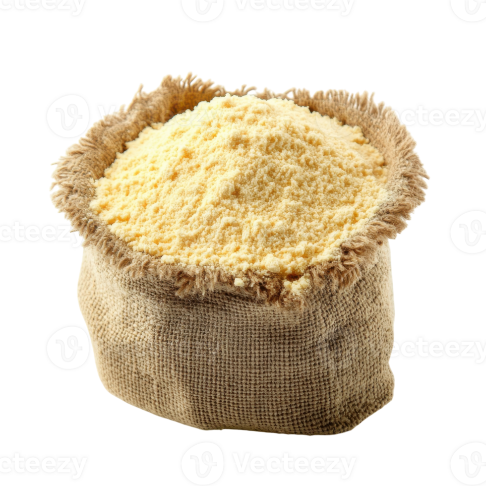 Cheese Powder Sack White Background on transparent background. png