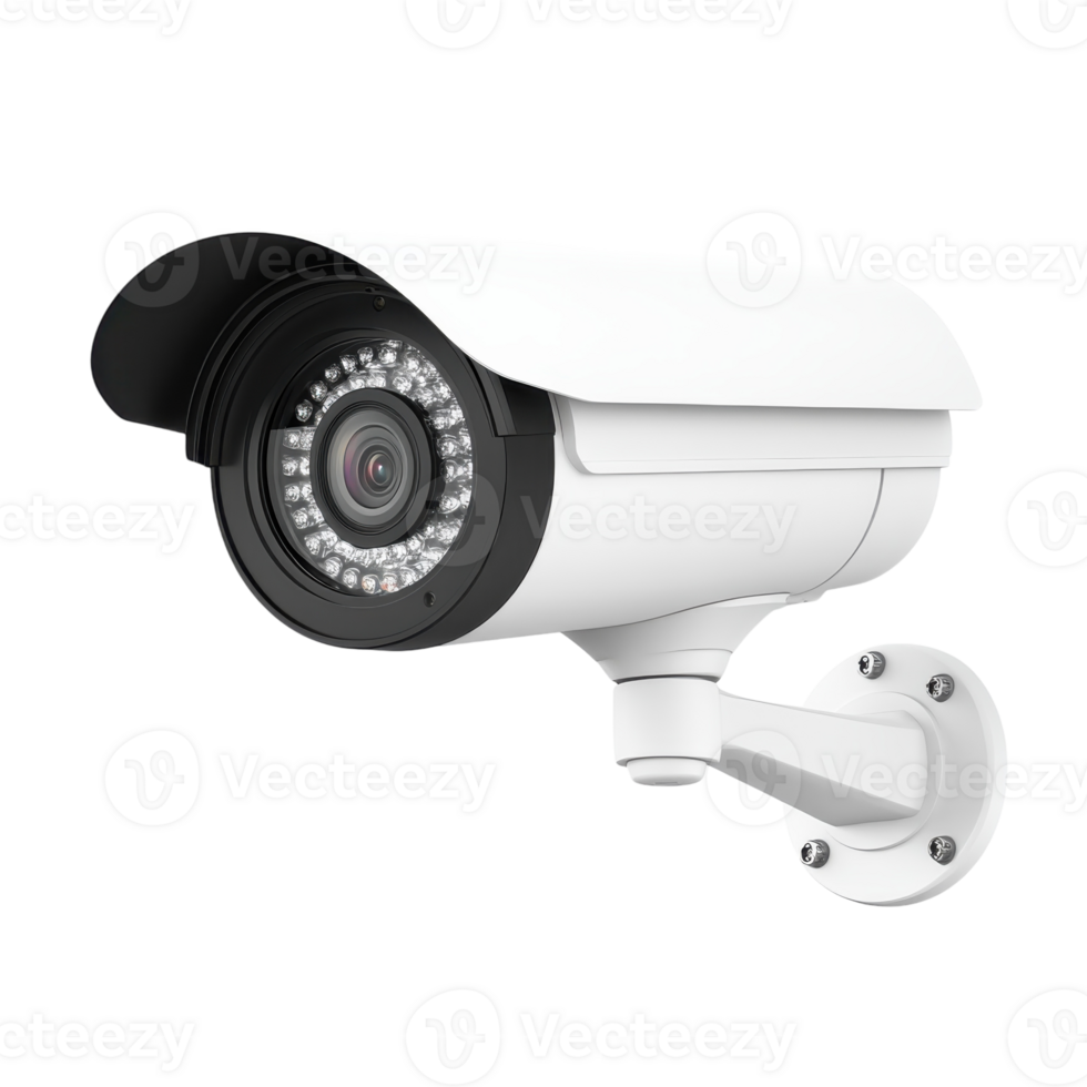 Close up Security Camera Image on transparent background. png