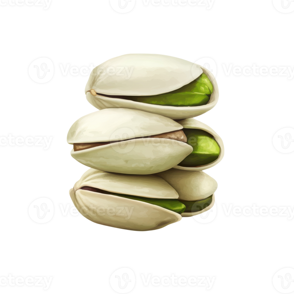 Pistachio Nuts on White Background on transparent background. png