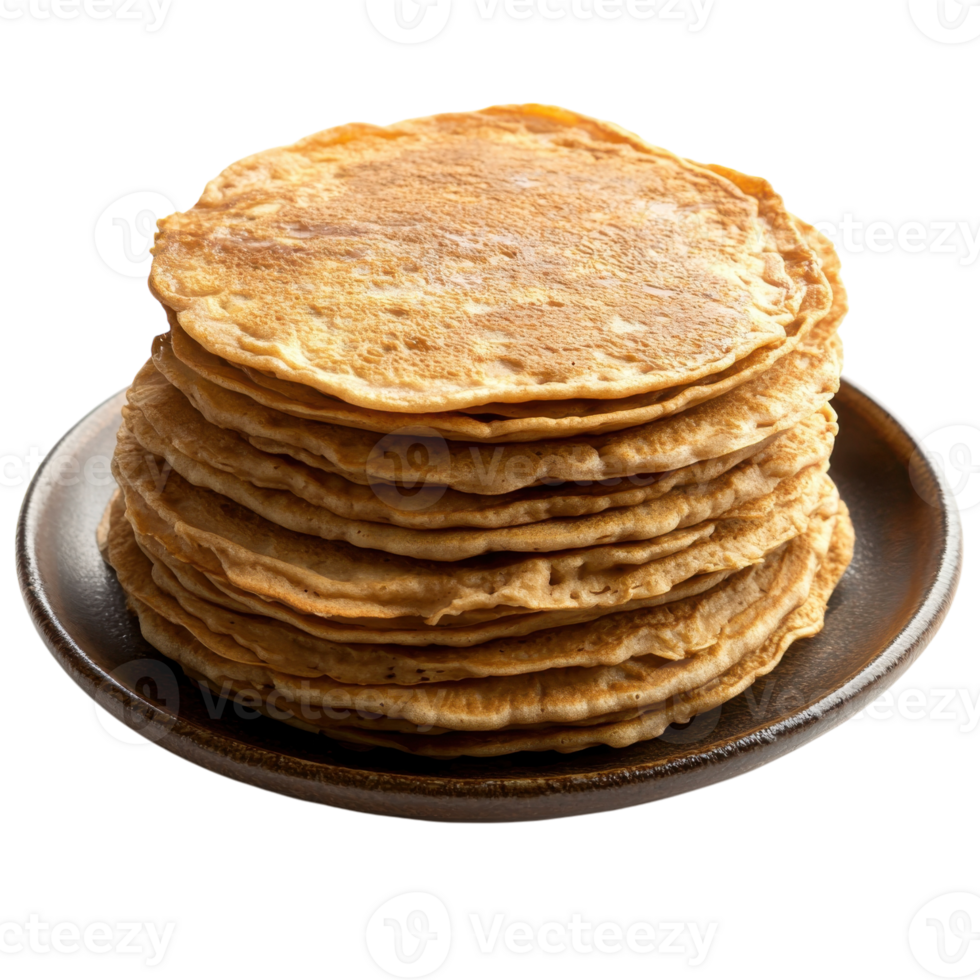 Pancakes Stack Photo on transparent background. png