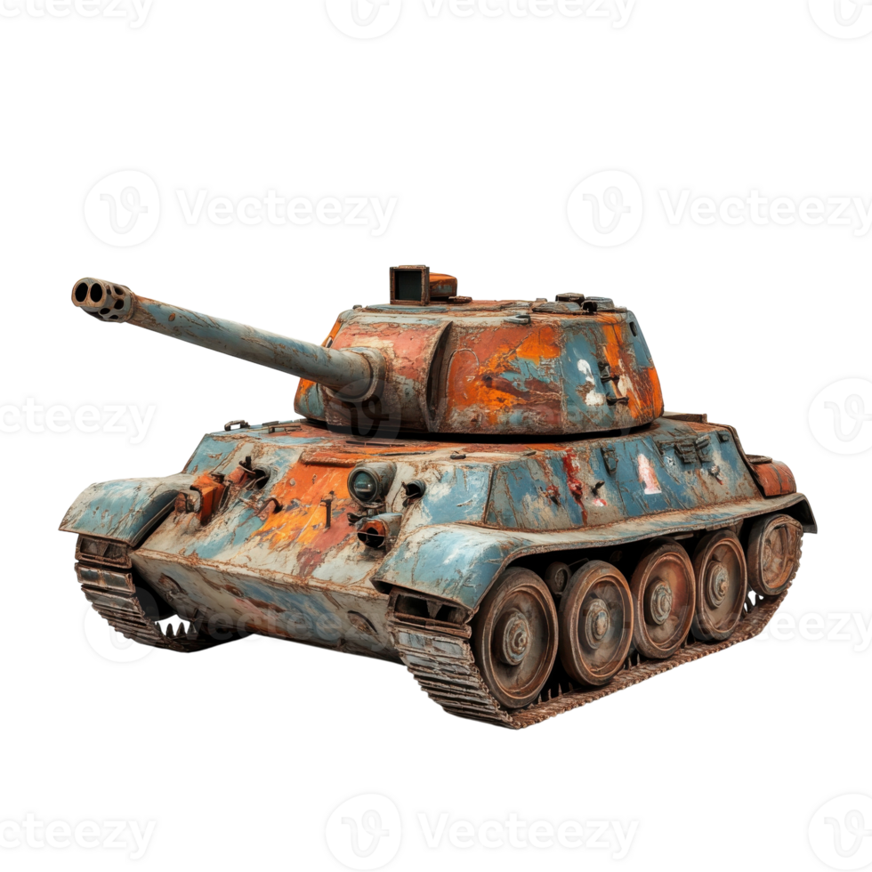 3D Tank Model White Background on transparent background. png