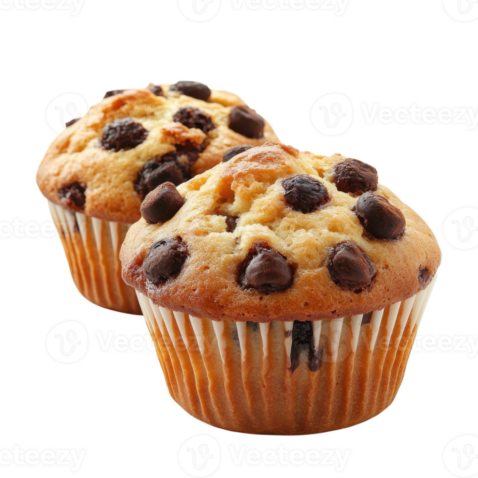 Delicious Blueberry Muffins on transparent background. png