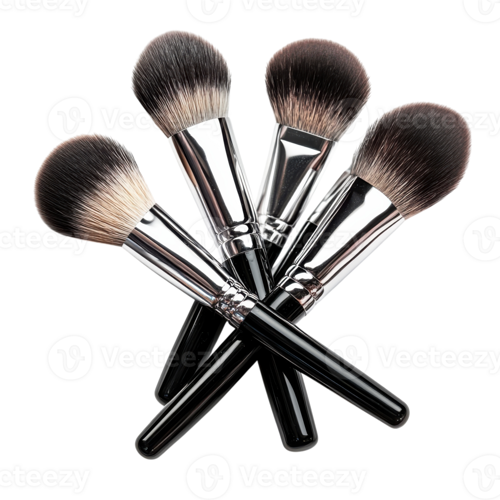 Makeup Brushes on transparent background. png