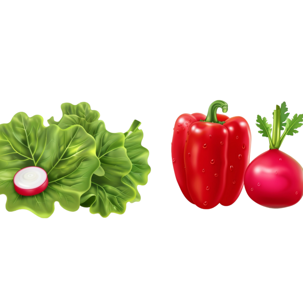 Vibrant Display of Fresh Vegetables png