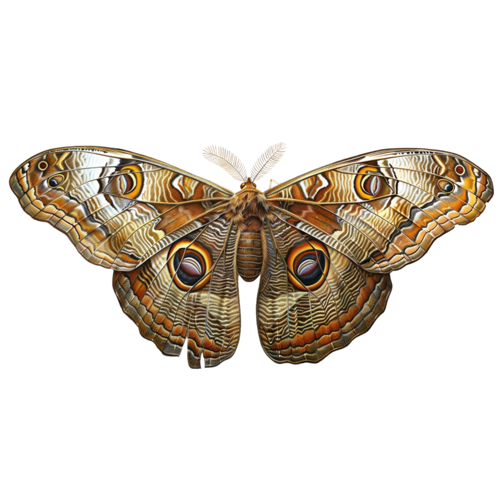 Beautiful Butterfly with Eye Markings on Wings png