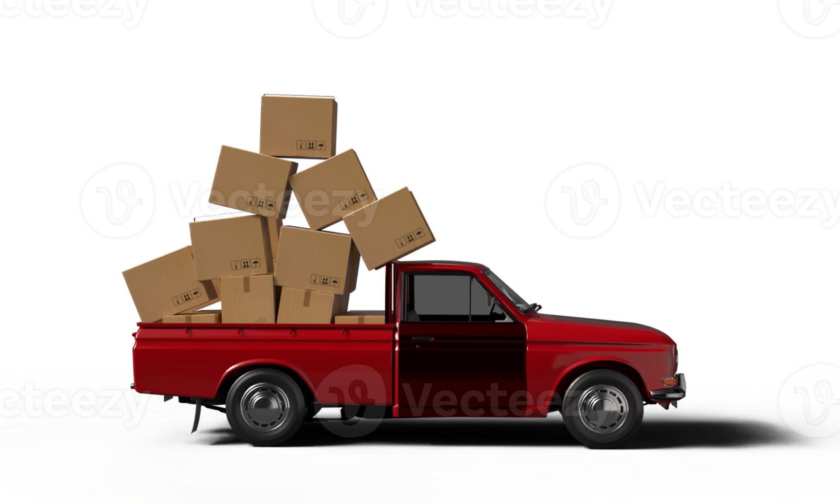 Pickup car truck box shipping transportation shipping business shopping order work object container logistic package cargo store retail freight shopping online machine drive loading courier box png