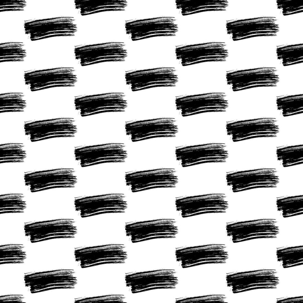 Seamless pattern with dark hand drawn smear on white background. Abstract grunge texture. illustration vector