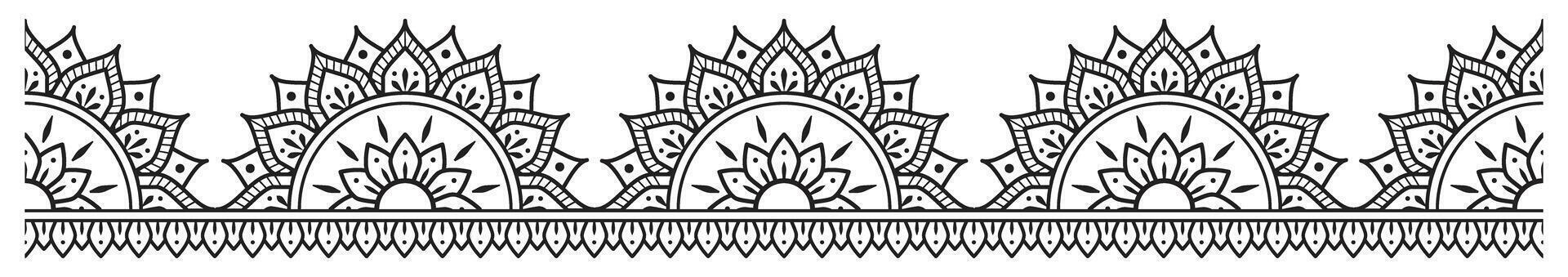 seamless mandala frame vector