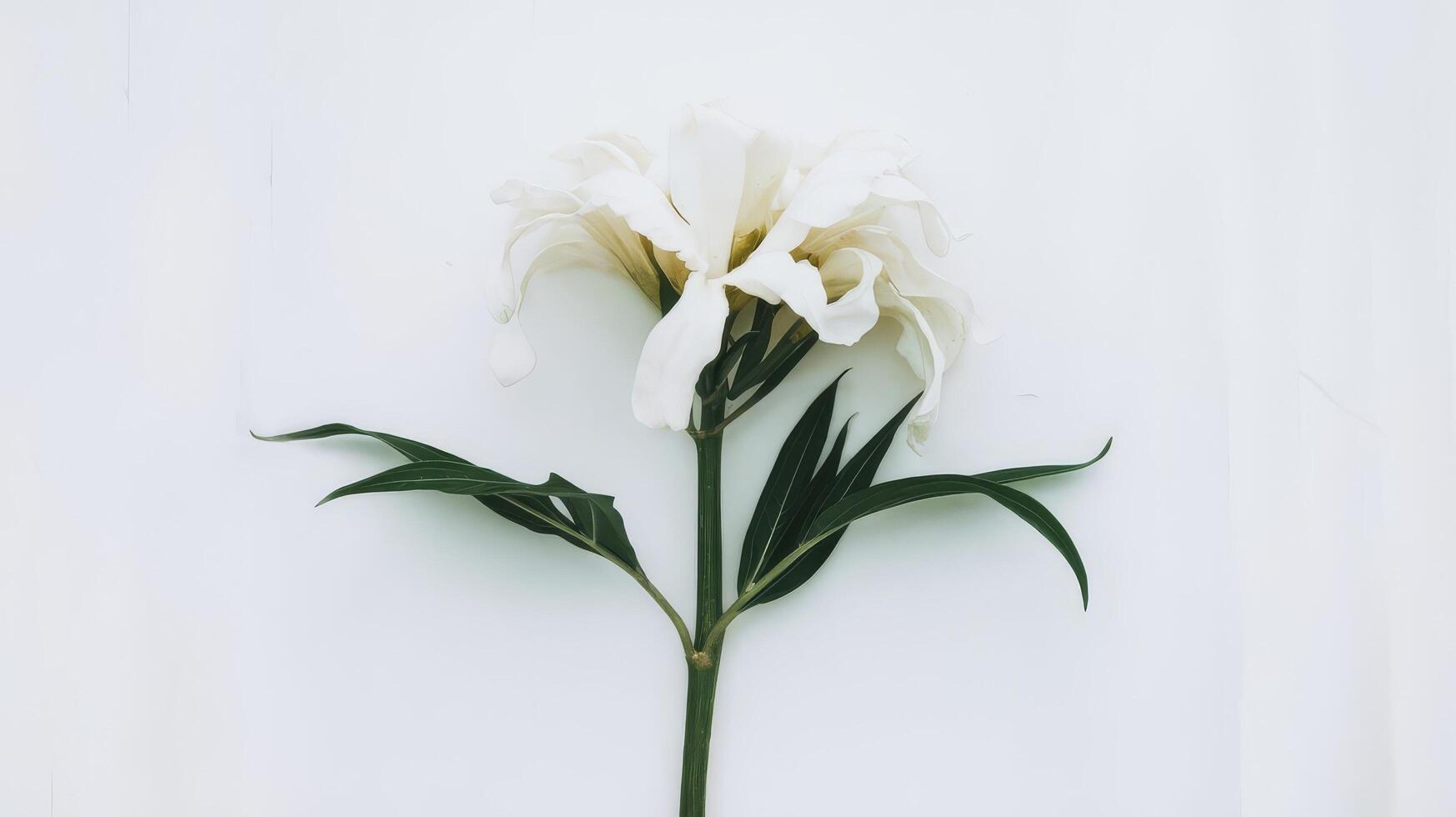 White flower on white background photo