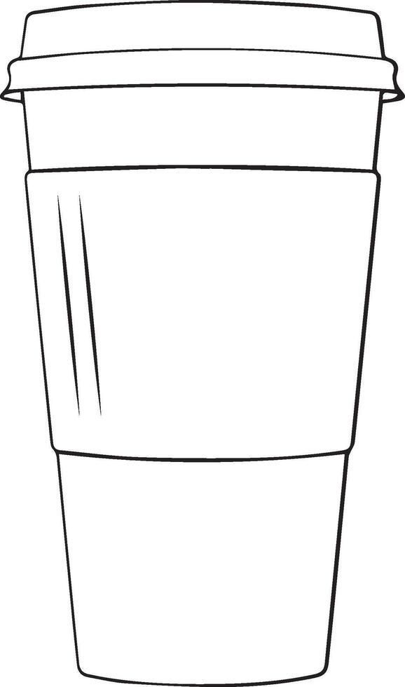 Outline coffee cup vector